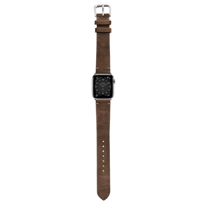 Suede Leather Watch Strap - Dark Gray