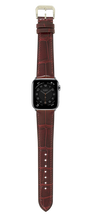 Load image into Gallery viewer, Crocodile Leather Watch Strap - Burgundy
