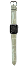 Load image into Gallery viewer, Crocodile Leather Watch Strap - Gray
