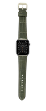 Load image into Gallery viewer, Crocodile Leather Watch Strap - Dark Sage
