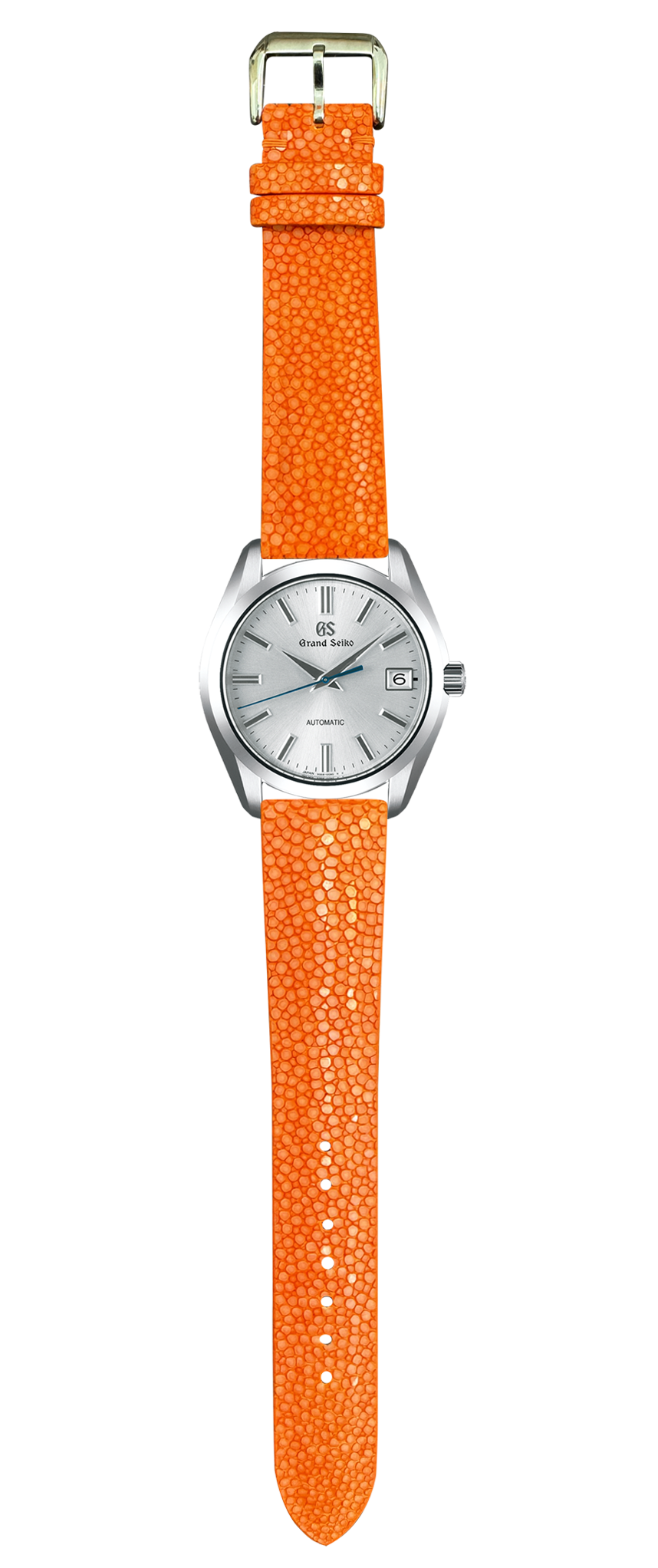 低価格で大人気の Strap Watch Leather Stingray - VGreen – Orange 時計