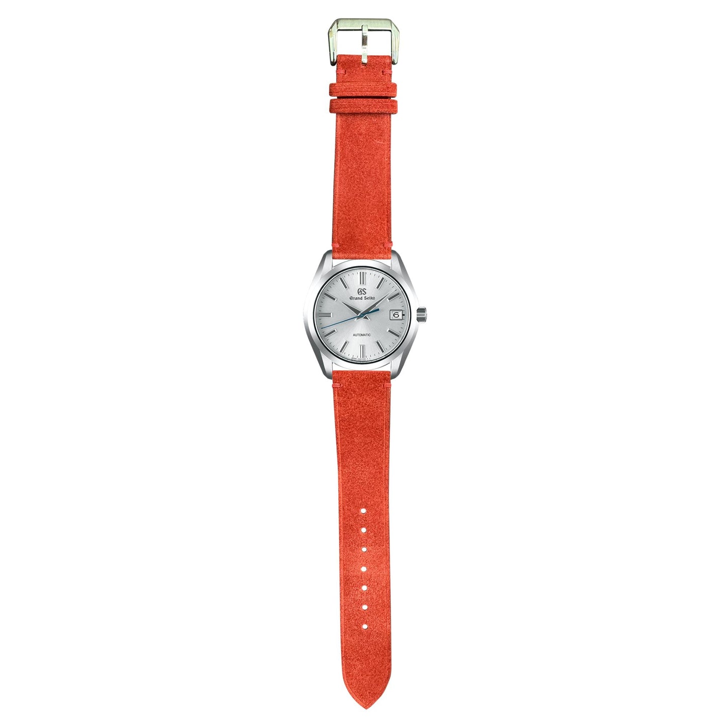 Suede Leather Watch Strap - Red