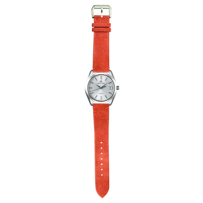 Suede Leather Watch Strap - Red
