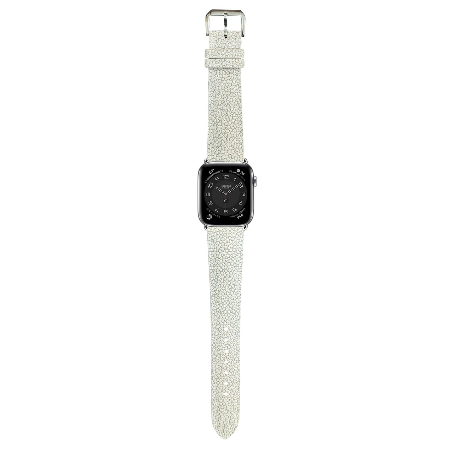 Stingray Leather Watch Strap - White