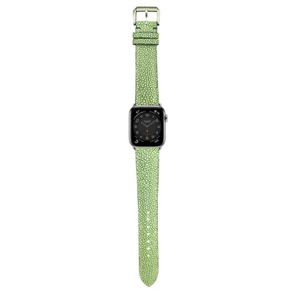Stingray Leather Watch Strap - Green