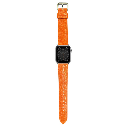 Stingray Leather Watch Strap - Orange