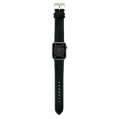 Suede Leather Watch Strap - Black