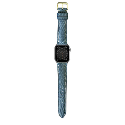 Karung Snake Skin Watch Strap - Navy