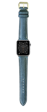 Load image into Gallery viewer, Karung Snake Skin Watch Strap - Navy
