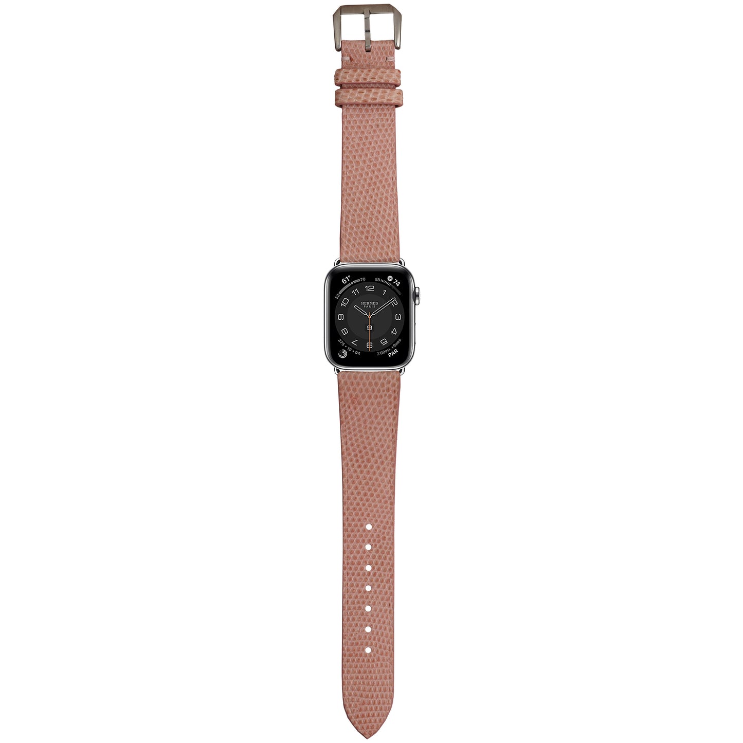 Lizard Leather Watch Strap - Blush Pink