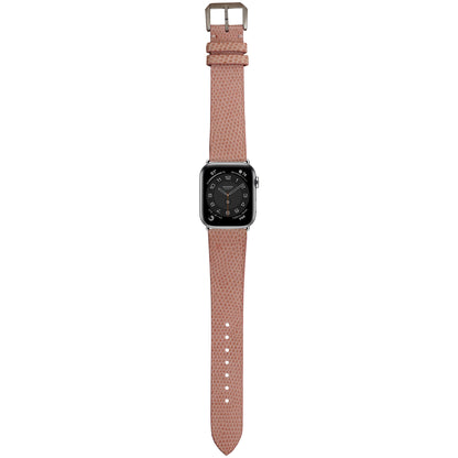 Lizard Leather Watch Strap - Blush Pink