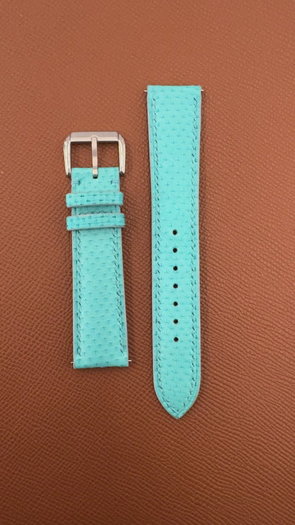 Karung Snake Skin Watch Strap - Tiffany Blue