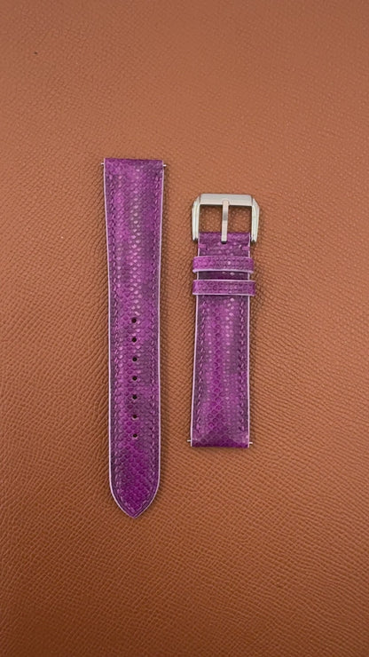 Karung Snake Skin Watch Strap - Purple