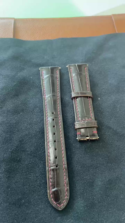 Crocodile Leather Straps - Brown/20mm