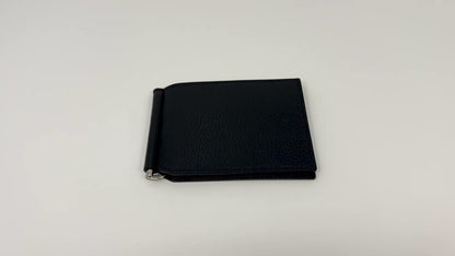 Money Clip - Black Calfskin