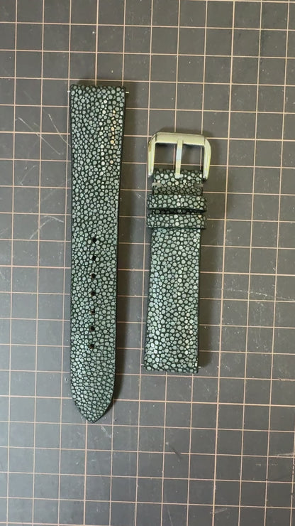 Stingray Leather Watch Strap - Gray