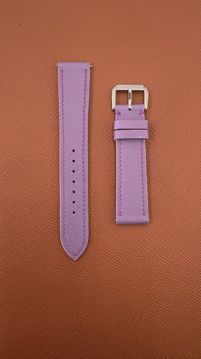 Epsom Leather Watch Strap - Purple