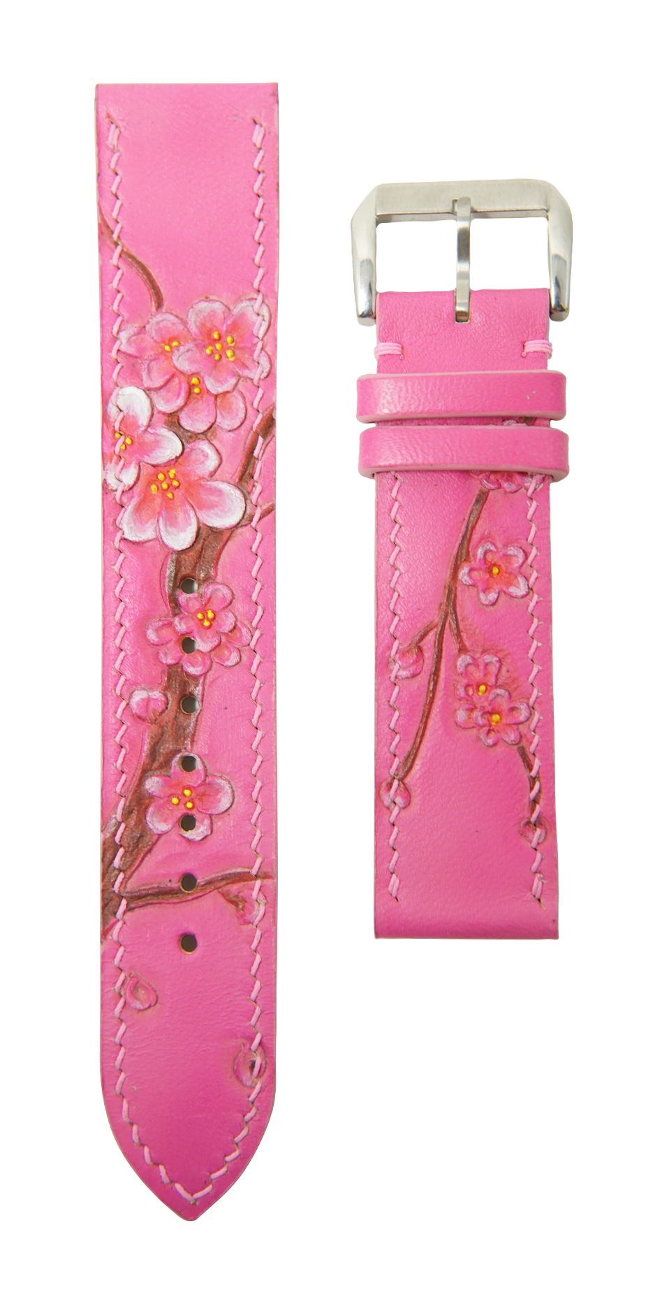 Sakura Blossom - Engraved Leather Watch Straps – VGreen Image hình ảnh hình ảnh hình ảnh hình ảnh hình ảnh hình ảnh hình ảnh hình ảnh hình ảnh Mechele - Sakura Blossom - Engraved Leather Watch Straps – VGreen