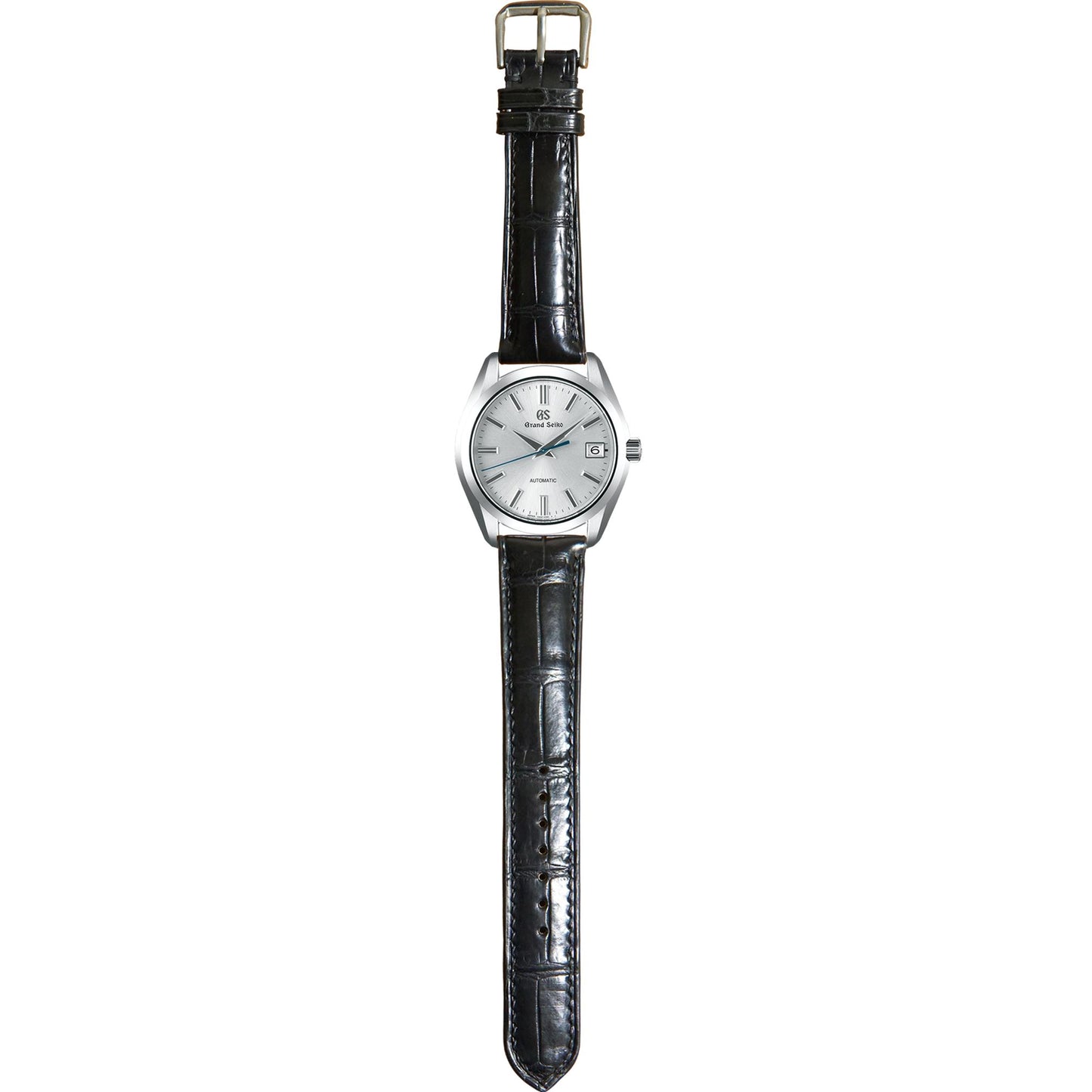 Crocodile Leather Watch Strap - Black