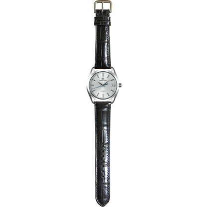Crocodile Leather Watch Strap - Black