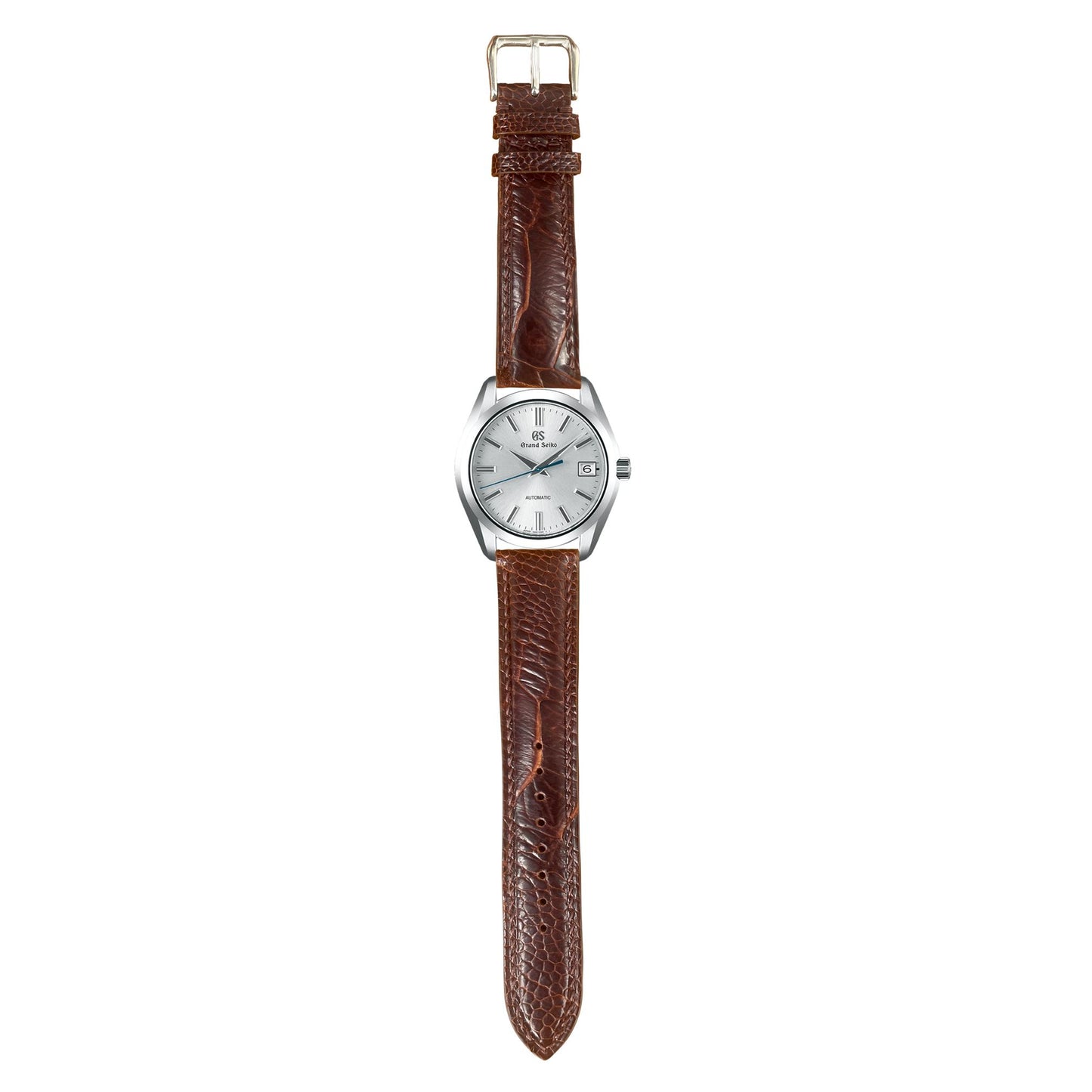 Ostrich Leg Leather Watch Strap - Dark Brown