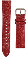 Load image into Gallery viewer, Stingray Leather Watch Strap - Crimson Red
