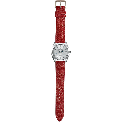 Stingray Leather Watch Strap - Crimson Red