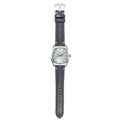 Stingray Leather Watch Strap - Black