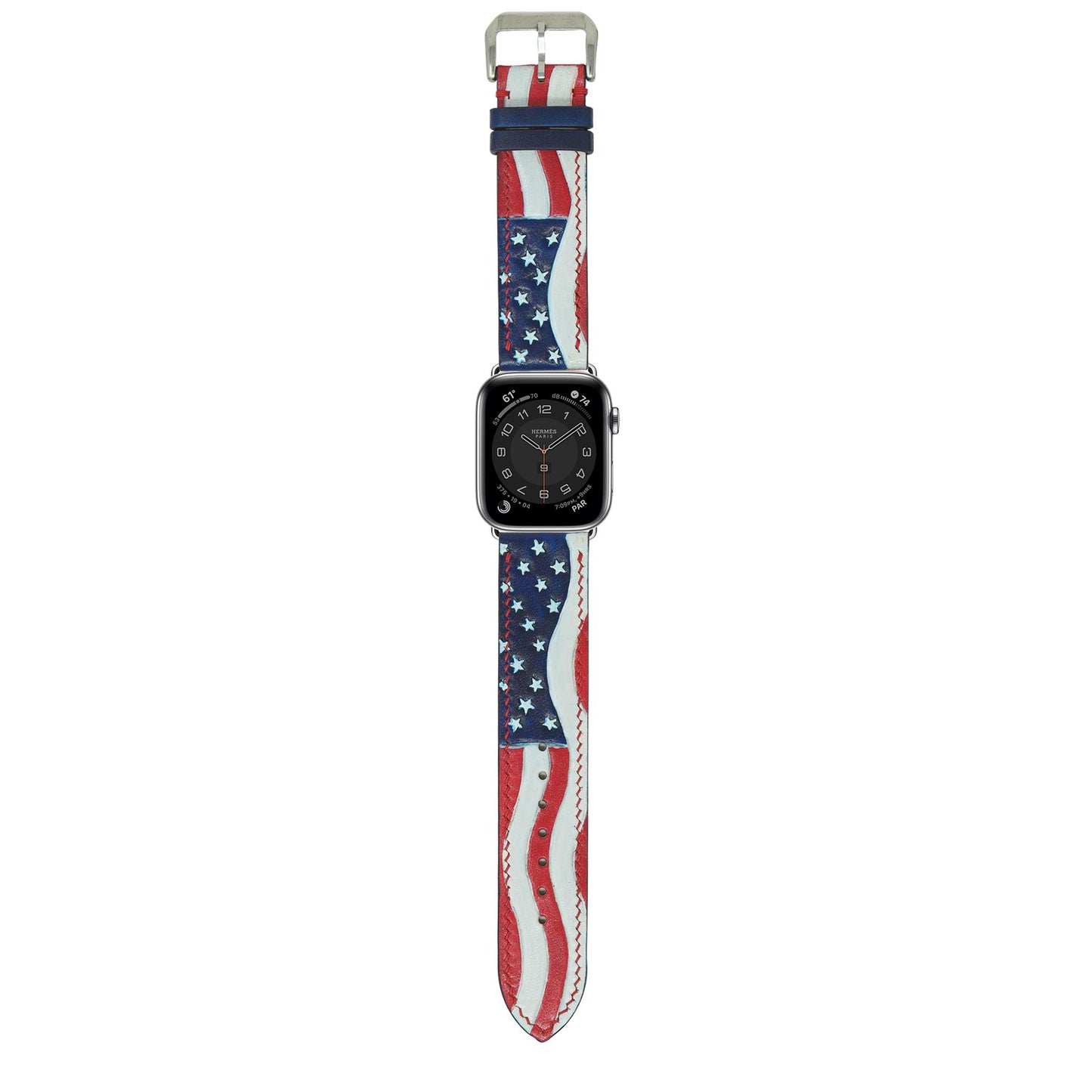 USA Flag - Engraved Leather Watch Straps