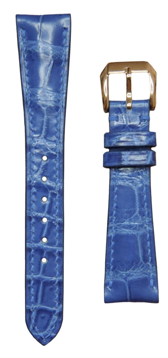 Crocodile Leather Watch Strap – Ocean Blue