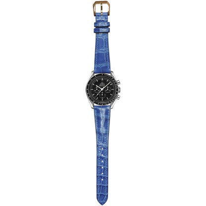 Crocodile Leather Watch Strap – Ocean Blue