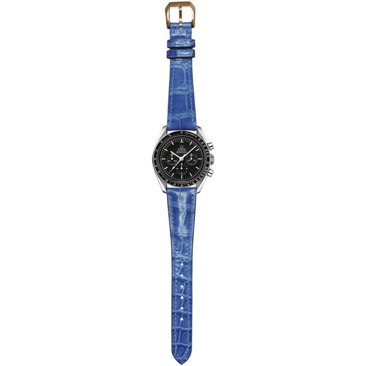 Crocodile Leather Watch Strap – Ocean Blue