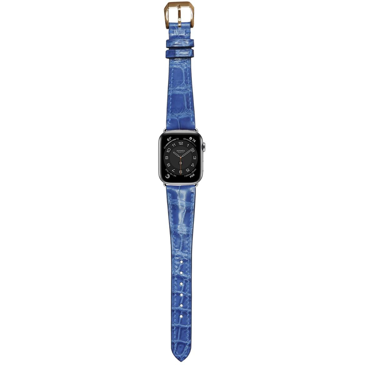 Crocodile Leather Watch Strap – Ocean Blue