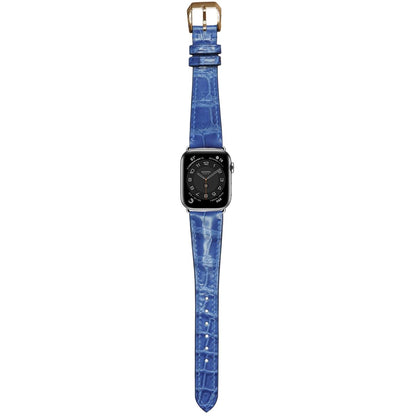 Crocodile Leather Watch Strap – Ocean Blue