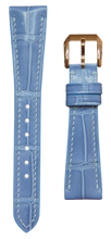 Load image into Gallery viewer, Crocodile Leather Watch Strap – Ice Blue
