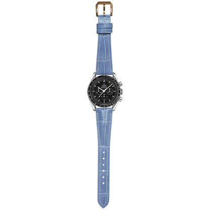 Crocodile Leather Watch Strap – Ice Blue