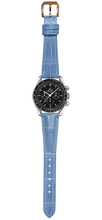 Load image into Gallery viewer, Crocodile Leather Watch Strap – Ice Blue
