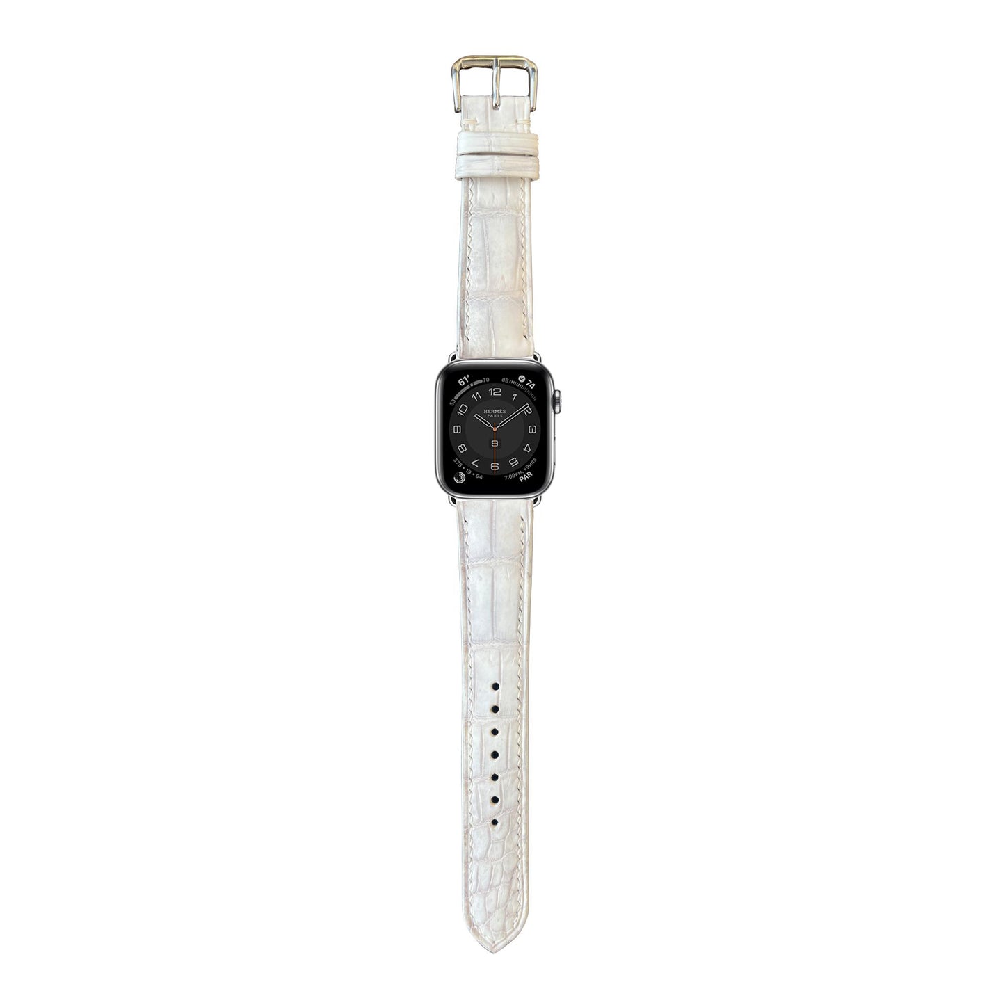 Crocodile Leather Watch Strap - Sand White