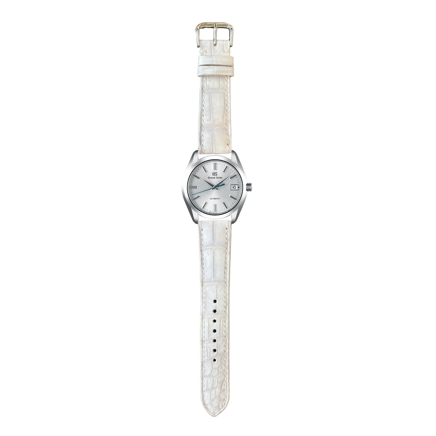 Crocodile Leather Watch Strap - Sand White