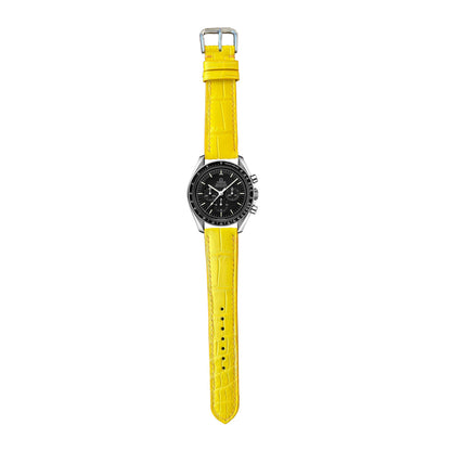 Crocodile Leather Watch Strap - Yellow