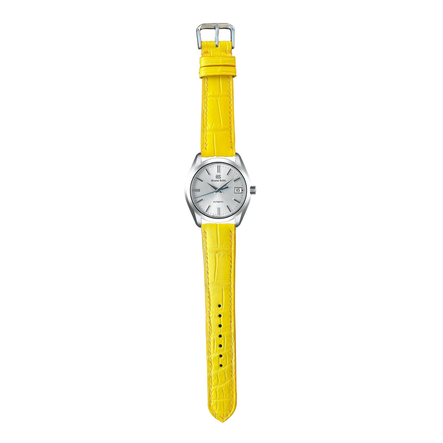 Crocodile Leather Watch Strap - Yellow