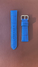 Load and play video in Gallery viewer, Full Grain Crocodile Leather - Blue
