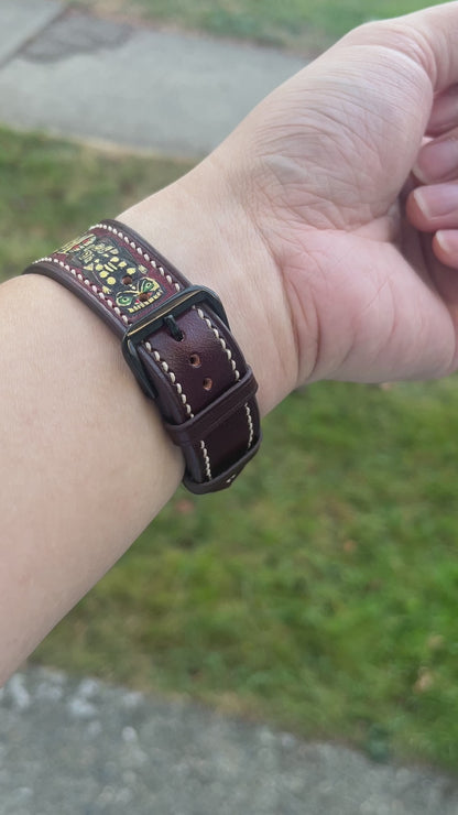 The Totem Pole - Engraved Leather Watch Straps