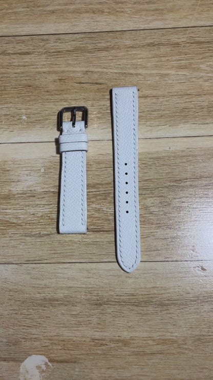 Epsom Leather Watch Strap - White