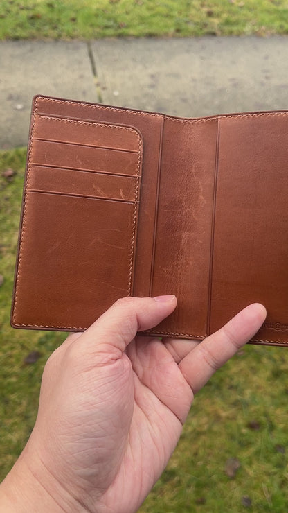 Passport Holder - Brown Barenia Leather