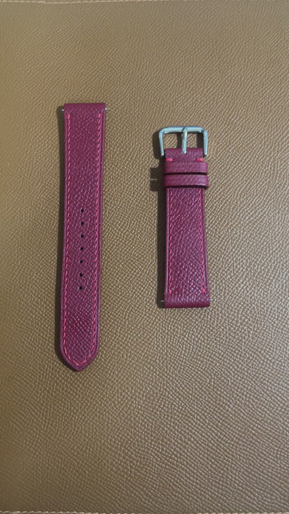 Epsom Leather Watch Strap - Red