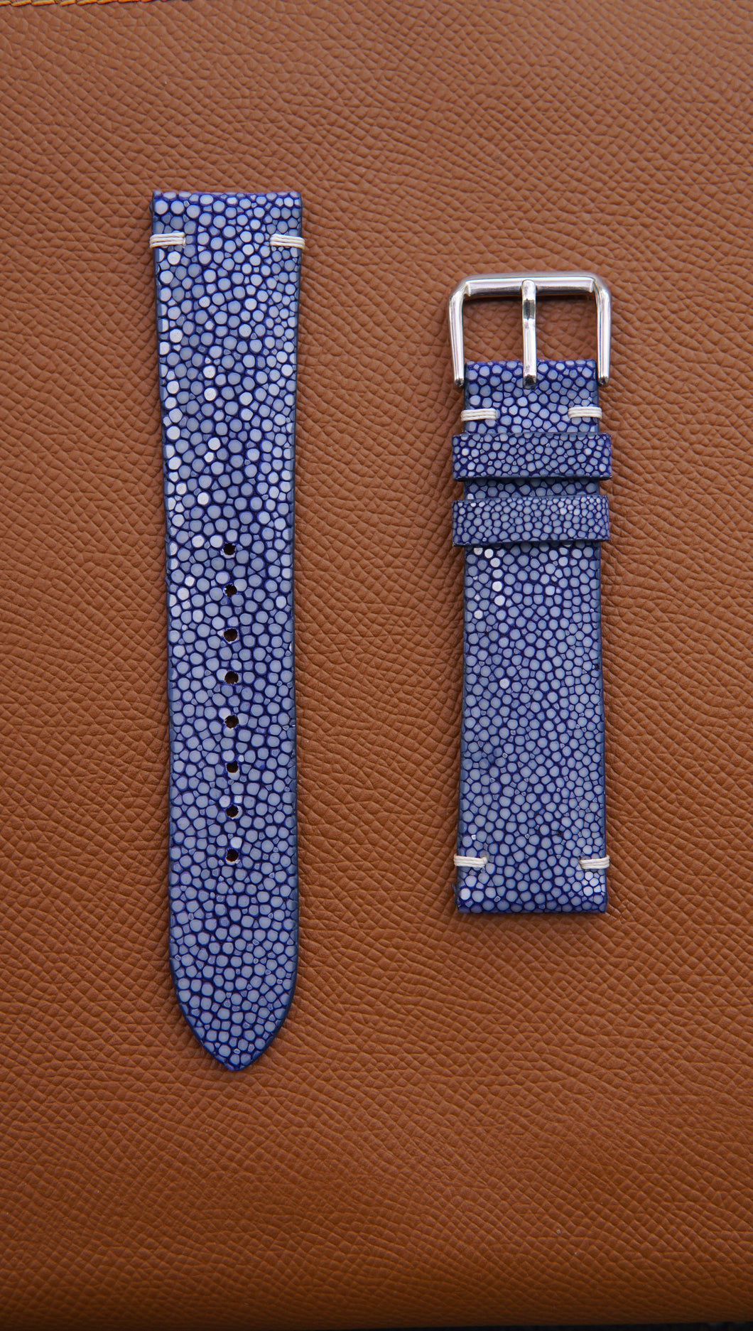 Stingray Leather Straps - Blue/20mm