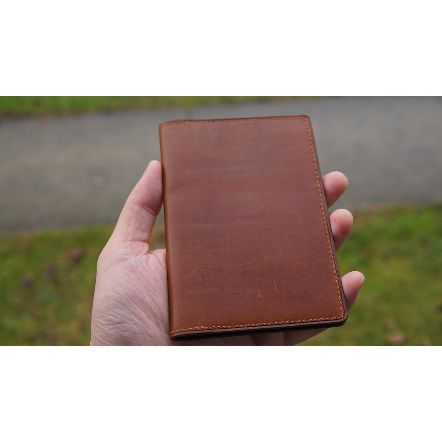 Passport Holder - Brown Barenia Leather