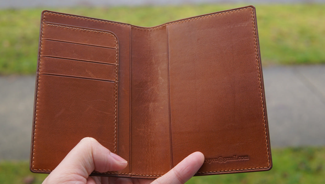 Passport Holder - Brown Barenia Leather
