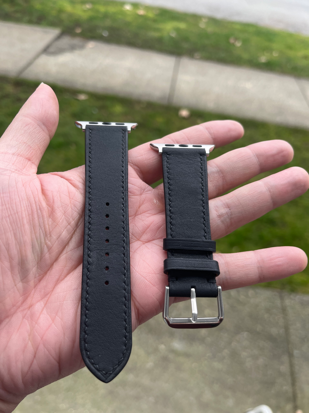 Swift Leather Straps - Black/22mm - 24mm
